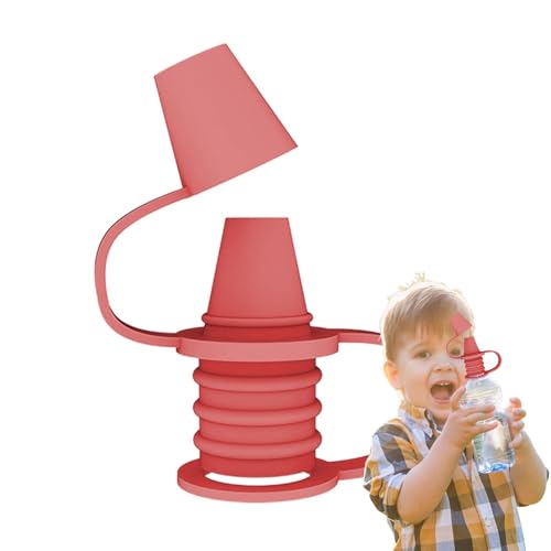 子供用のウォーターボトルスパウトアダプター|強力なシーリングを備えたウォーターボトルキャップ|シリコンボトルトップ|臭いのないボトルフィーディングスパウトアダプターの交換傷はありません