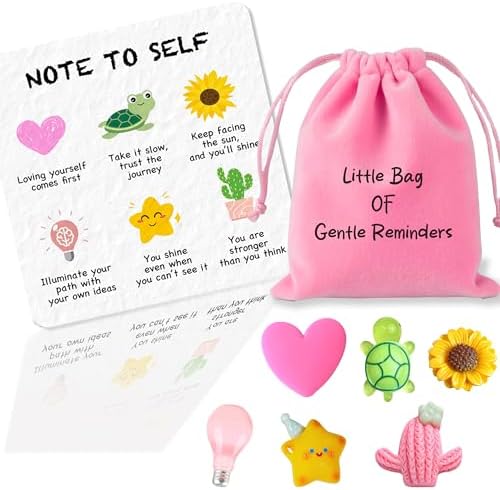 Inspirational Gift with Positive Affirmation Card & 6 Resin Figur...