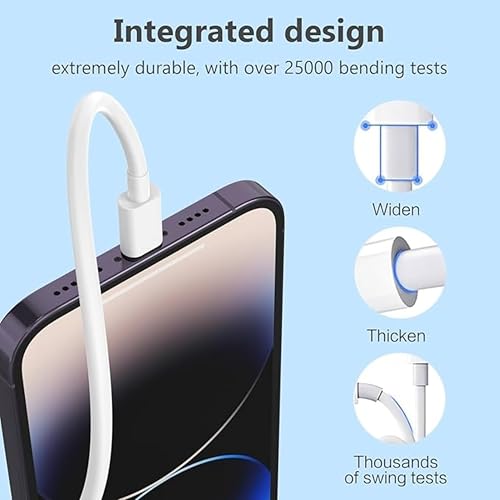 Image of iPhone Compatible 20W Fast Charger with Cable | PD Type-C Charger Adapter Compatible with iPhone 15, 14, 13, 12, 11 Series | Fast Charging USB-C Wall Charger