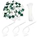 100 Pack Self Adhesive Cable Tie Mounts 1"x1" with 100 Pack Nylon Cable Ties 6" for Secure Wires, White by FRIMOONY