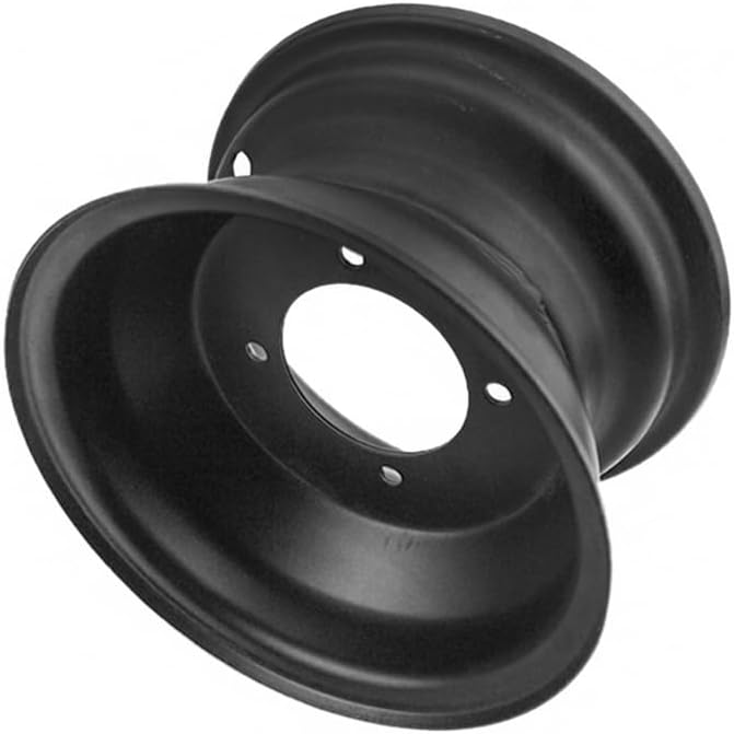 7in ATV Rim Wheel 3 Bolt for 125cc ATV models, Black Steel, 16x8-7 Tire Space (Big 4 holes)