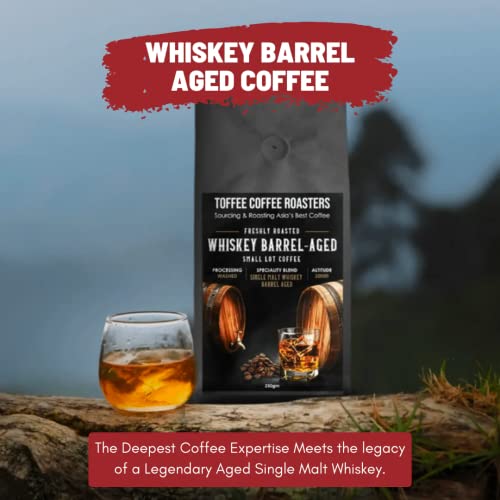 Image of Toffee Coffee Roasters Freshly Roasted Barrel Aged Coffee Sampler Pack Combo (Whiskey Barrel - 60Gm And Wine Infused - 60Gm) - Frenchpress Packet