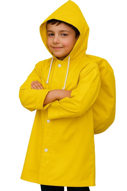 School Bag Raincoat for Kids – Plain & Waterproof (Purple,Multisize)-image-2