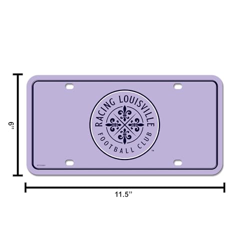 Rico Industries NWSL Racing Louisville FC Metal Auto Tag 6\" x 12\" - Great for Truck/Car/SUV