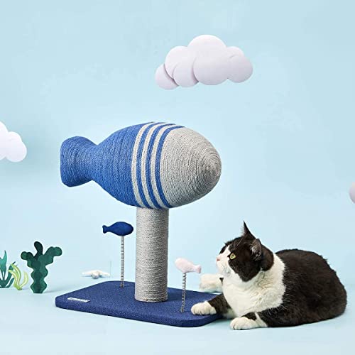 PETKIT Katzenkratzbaum, mit 2 Katzenspielzeugen, niedlicher Aktivitätskratzbäume aus Sisal. 30 * 40 * 42.5cm. - Image 4