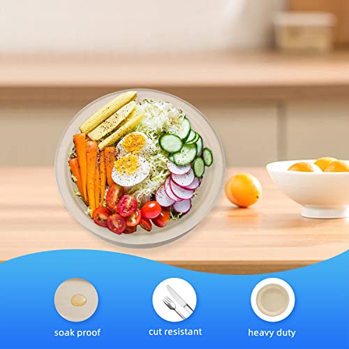 Lqnlzqgwxlh Paper Plates 6 Inch [150-Pack],Small Disposable Plates Heavy Duty,Disposable Paper Plates Eco-Friendly & 100% Natural,Brown Compostable Plates,Paper Alternative #TOP3