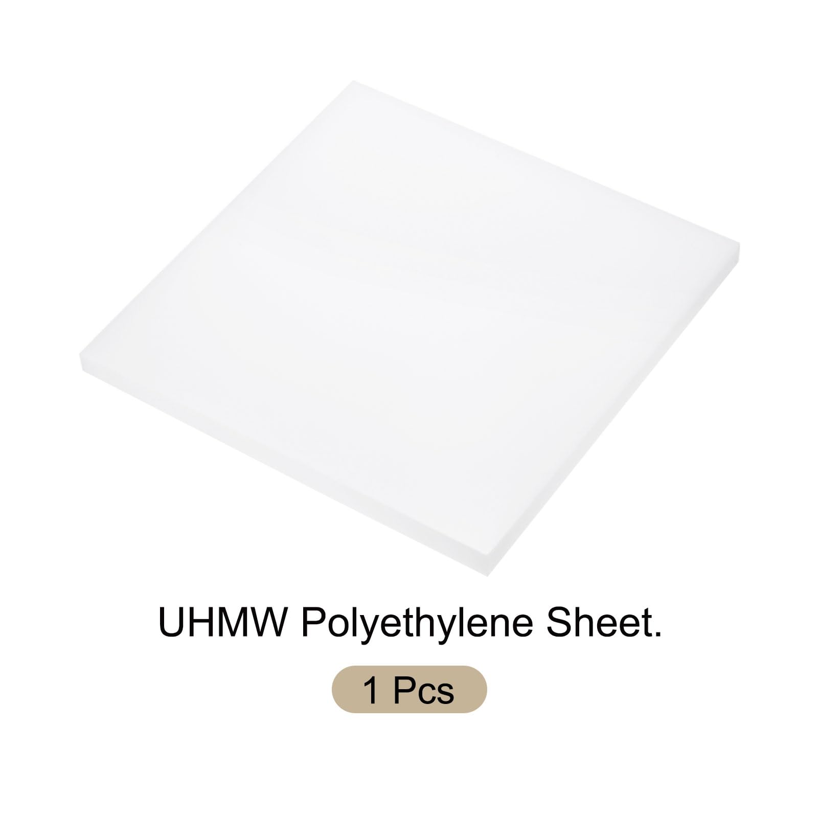 UHMW Plastic Sheets - 6x6 Inch, 3/8" Thick -6