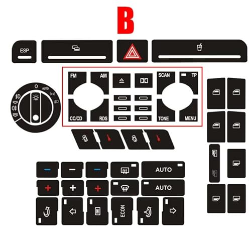 Bouton climatisation effacé solution autocollant bouton vitre voiture B6 B7