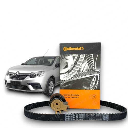 Kit Correia Dentada + Tensor Compatível Com Sandero Logan Clio 1.0 16v