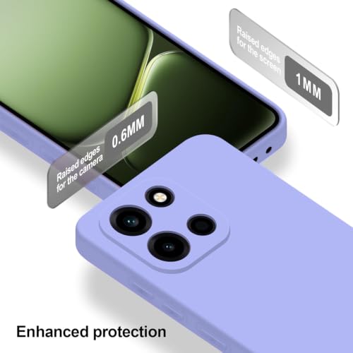 Image of DIZORO Microfiber Candy Compatible for Oneplus Nord 6 5G Smooth Touch Cushion Liquid Soft Silicone Gel Rubber Phone Case Non-Slip Full Body Protective Shockproof Back Cover - Purple