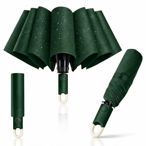 Image of Owme UV Umbrella for Women, Mini Folding Portable 3-Fold Umbrellas | Auto Open & Close for Rain and Sun Protection, Anti-Slip Handle | Windproof Umbrlla for Bedroom, Living Room,Entryway -