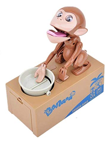 LMTECH Calico Singe Enfant Tirelire Sauvegarder Conception de la pièce Mignon Drôle Animal Voler Tirelire Stockage Enfant Cadeau