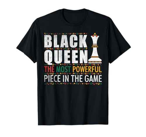 Black Queen Most Powerful Chess Piece African American Camiseta