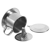Toyvian Kaffeefilter aus Edelstahl mit Pressdesign und Großzügiger Kapazität Vielseitiges Zubehör für Kaffeezubereitung im Modernen Haushalt