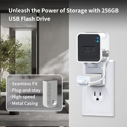 256GB Blink USB Flash Drive & Wall Mount for Blink Sync Module 2 with Short Cable – Declutter, Save Space, and Effortlessly Enhance Security (1 Pack) by Kidjoyo - Image 2