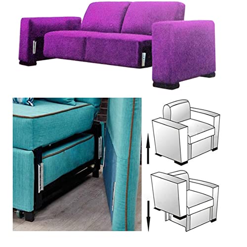 11,9 cm Kopfteil-Befestigungsklammern, Panel-Wandmontage, ineinandergreifende Kleiderbügel, robuster Sofa-Anschluss, universeller Metallverbinder für Sofa, Bett, Möbel (2 Paar)