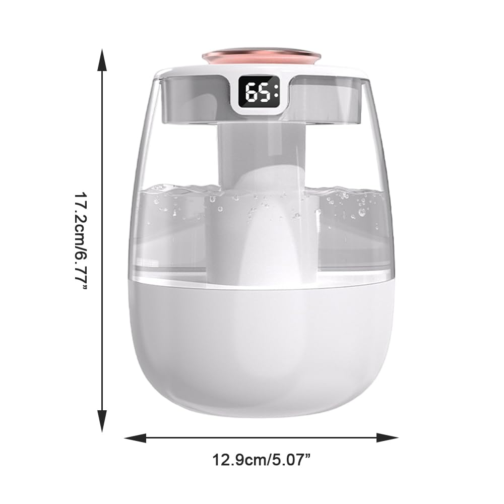 Homvana Humidificateur Top-Fill 3,6L - Silencieux 16dB, 34h, Aromathérapie, Chambre Bébé