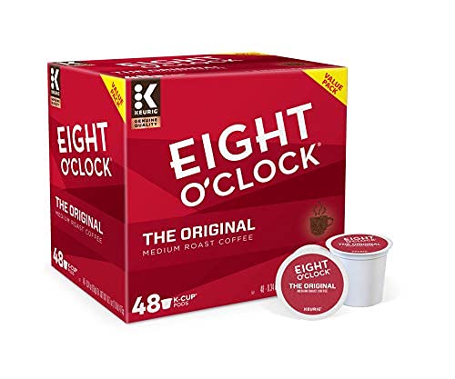 Eight O'Clock Coffee The Original, Single-Serve Keurig K-Cup Pods, Medium Roast Coffee, 48 Count