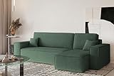 Komfort und funktionalität: Ausgestattet mit einem Bettkasten und einfachen Aufklappmechanismen ermöglicht das Sofa eine mühelose Umwandlung von einer bequemen Sitzgelegenheit in ein komfortables Bett. Wellenfedern im Sitz sorgen für hohen Sitz- und Schlafkomfort.