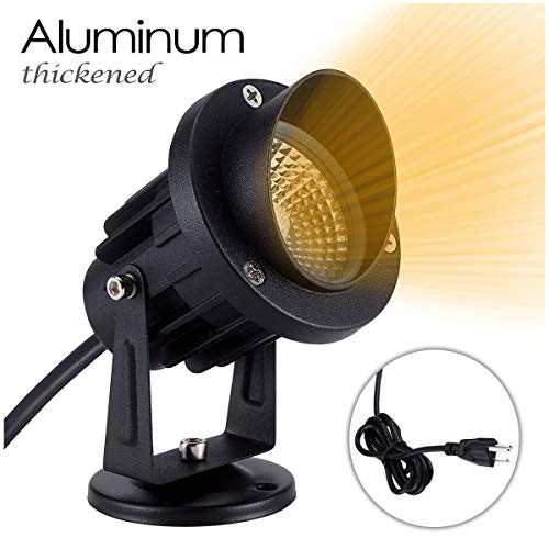 JEKOOMI Landscape Lights,7W 120V Warm White Led Outdoor Spotlight,Landscape Lighting for Tree Lawn