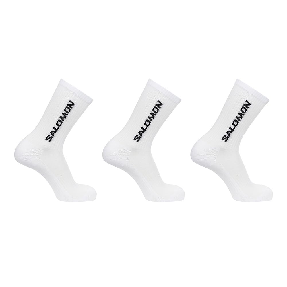 Salomon Unisex White Everyday Crew Sock 3-Pack