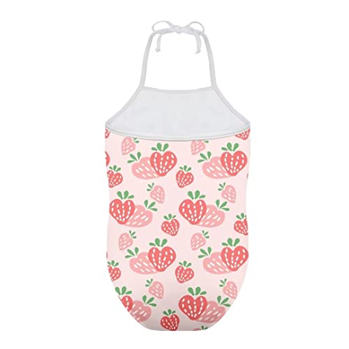 Image of Pinupub Girls Cute Swimsuit One Piece Bathing Suit Sleeveless Halter Neck Swimwear Beachwear