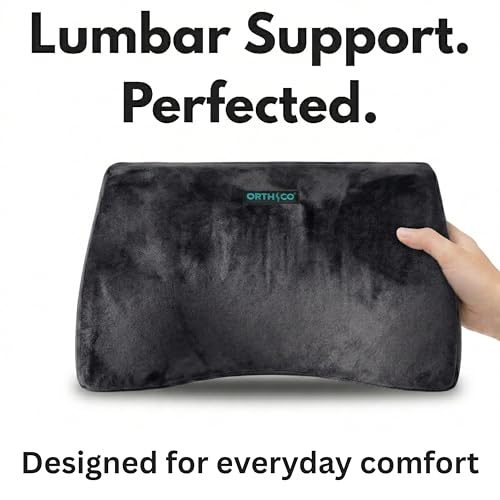 Image of Lumbar Cushion Car Back Support, Slim Car Seat Back Support for Car Seat Cushions and Lumbar Support for Car, Portable Car Cushion for Office Chair and Home Seating-Grey