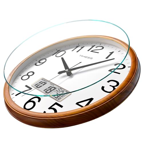 Reloj de Pared TIMESS Clásico de Madera 13 Pulgadas Silencioso miniatura 3