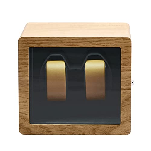 Estuche para 2 relojes mecánicos con rotor automático de madera roble 5