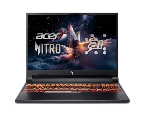 Acer Nitro V 16 AI Copilot+ PC Gaming Laptop | AMD Ryzen AI 5 340 Prozessor | NVIDIA GeForce RTX 5060 Laptop GPU | 16 Zoll WUXGA IPS 180Hz Display | 16GB DDR5 | 512GB Gen 4 SSD | Wi-Fi 6E | ANV16-61