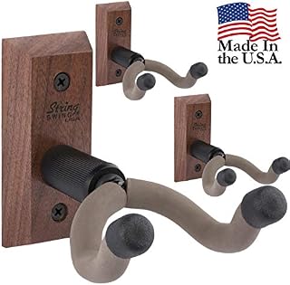 String Swing 3 pack CC01K-BW Hardwood Home and Studio Guitar Keeper - Black