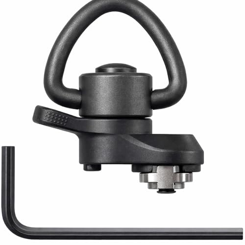Gotical | 1.25 inch QD Swivel with Rail Attachment Set | Base fits Rail with Clever Hole for Snap Clip Hook (1 Piece)