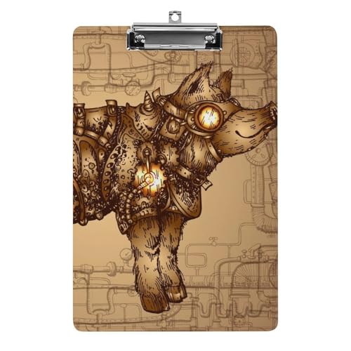 Presse-papiers Cochon Steampunk A4 de qualité supérieure pour signature de contrats
