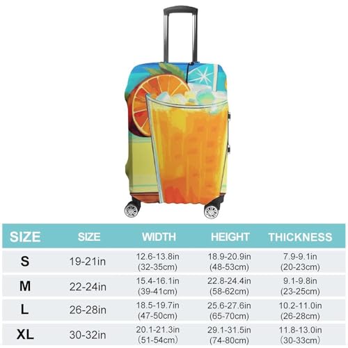Happy Hour Printed Luggage Cover Protector, Fits 18-32 Inch Luggage2