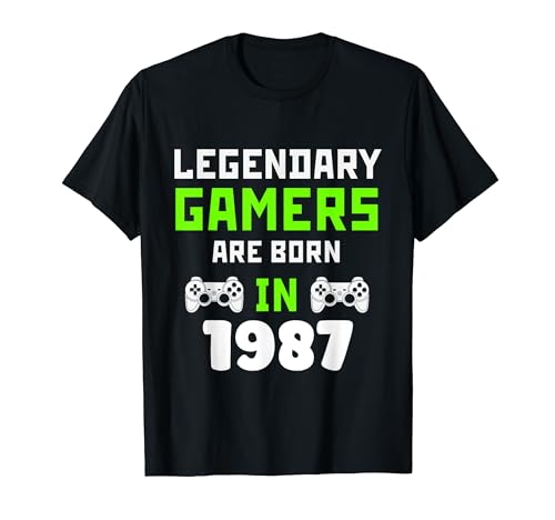 Legendary Gamers are Born in 1987 Jeu vidéo amusant T-Shirt