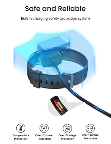 Image of Sinoacc Charger for Fitbit Inspire HR, Ace 2 - Fast Charging Replacement USB Cable Dock Stand (3.3ft /1m)