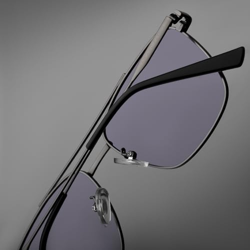 Image of SAM AND MARSHALL VEIN Sunglass I 400% UV Protection I Metal Sunglass I Square Sunglass I Double Bar I Unisex