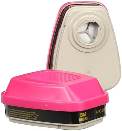 3M P100 Respirator Cartridge/Filter 60925, NIOSH Approved, 1 Pair