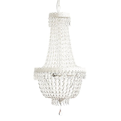 Grande Shabby Chic Beau Chateau blanco lámpara de techo lámpara de araña lámpara de techo