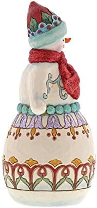 Heartwood Creek Wonderland Snowman Holding Basket Figurine