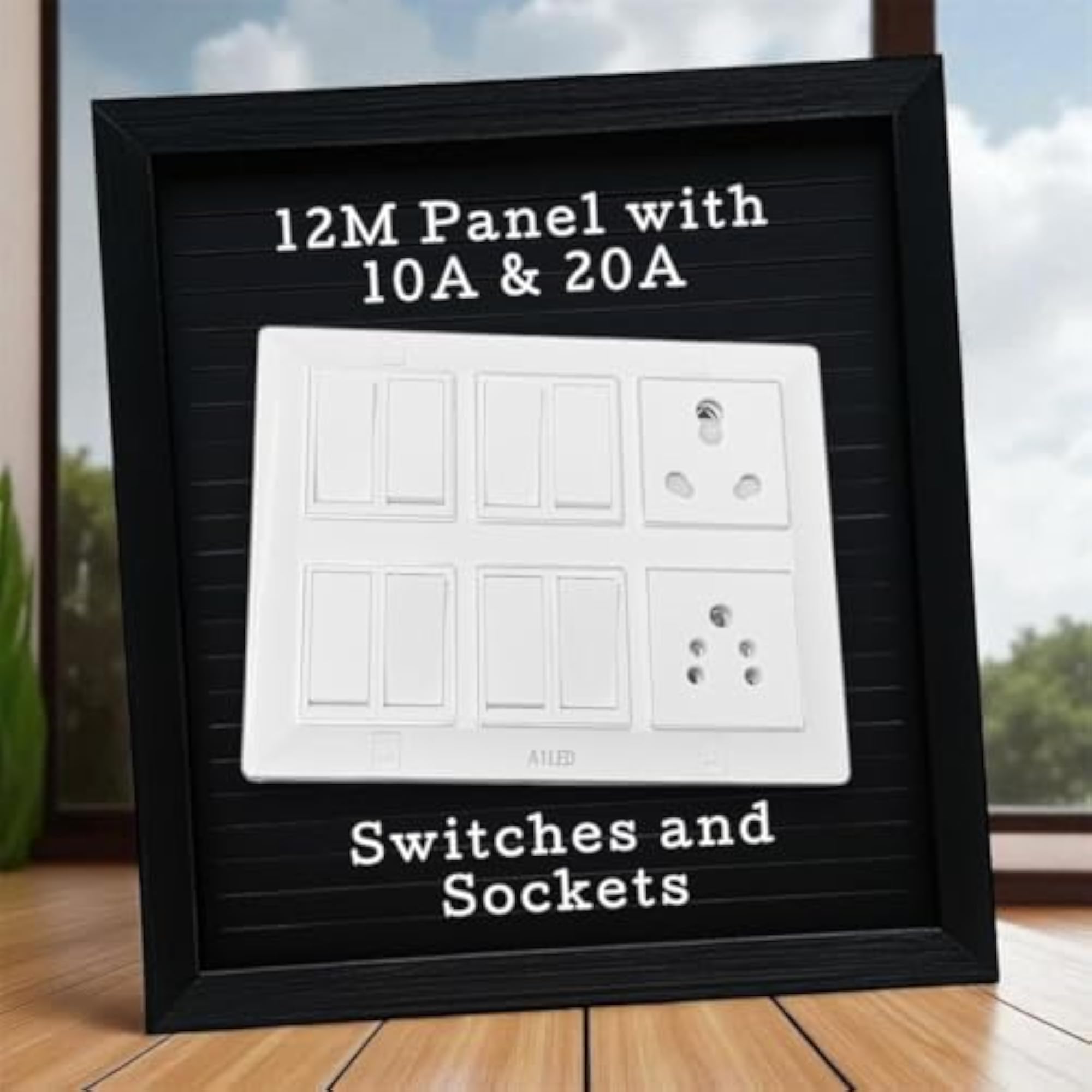 12 Modular Switch Panel with 7 Switches and Sockets