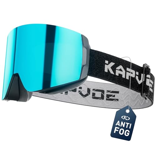 KAPVOE Magnetic Ski Goggles OTG Snowboard Glasses for Men Women K718