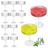 10OZ Plastic Martini Glasses, Set Of 12 - Shatterproof&Reusable Cocktail Glasses With Classic Design, Perfect For Home Use, Weddings, Parties&Outdoor Gatherings, Ideal For Martini, Champagne&More