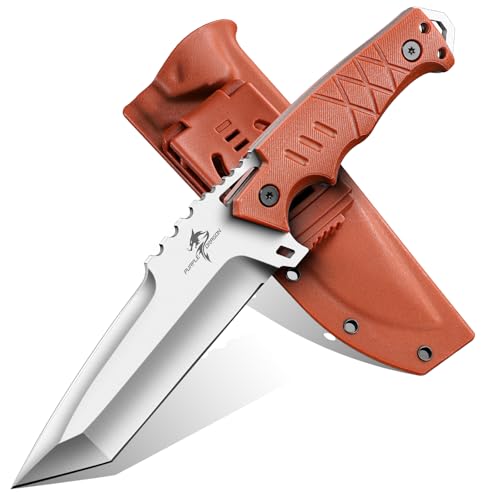 Purple Dragon Outdoor Messer Survival - mit Kydex Scheide, Jagdmesser Feststehende Klinge aus einem...