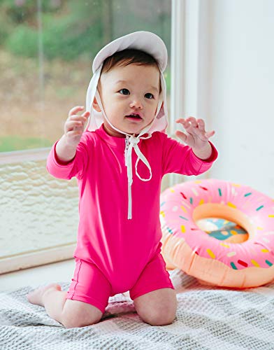 Image of VAENAIT BABY Girls One-Piece Swimsuit, UPF 50+ Long Sleeve Rash Guard, Ruffle Swimwear Infant & Toddler for 0-2 Years