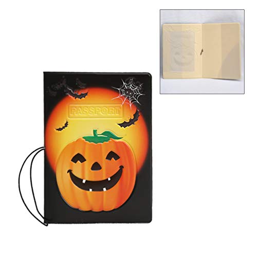 Capa para passaporte TOPBATHY com padrão de abóbora, capa para passaporte, organizador de documentos