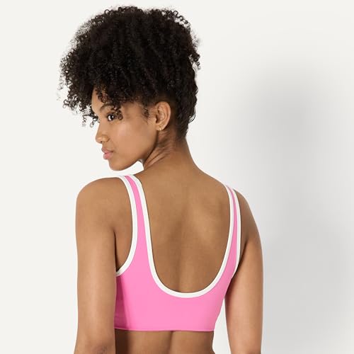 Image of Amazon Essentials Women's Active FormFlex Buttery Soft Light Support V-Neck Sports Bra with Contrast Trim