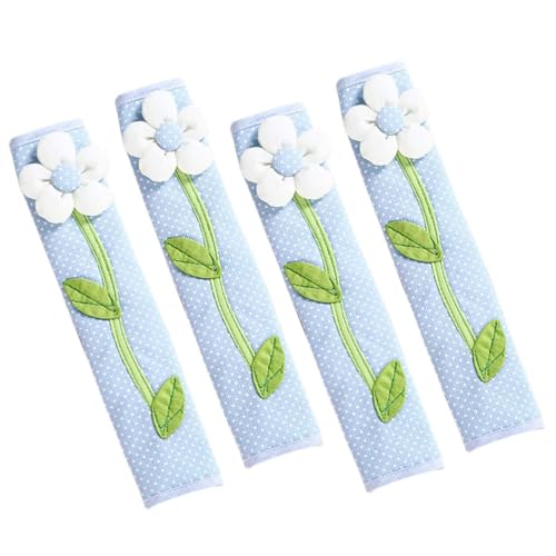 DIYEAH 4 piezas Protector para Tiradores de Frigorífico Azul Funda Antiestática y Lavable para Manijas de Puertas Compatible con Electrodomésticos de Cocina y Armarios