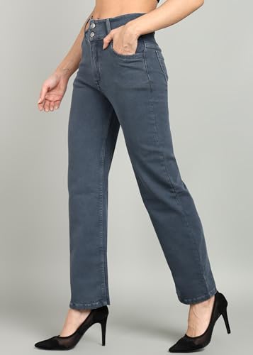 Image of Nifty Women's Denim Stretchable 2-Button Straight Fit Jeans