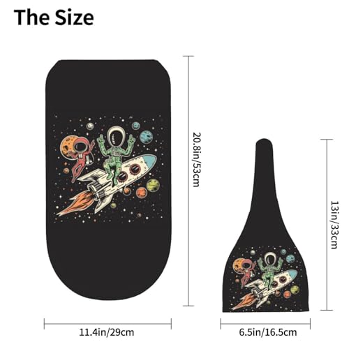 Image of Cute Astronaut and Alien Newborn Swaddle Blanket with Beanie Set Soft Baby Sleep Sack Stretch Adjustable Swaddle Wraps Receiving Blankets